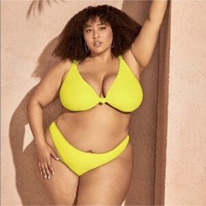 Gabifresh x swimsuits for all neon yellow bikini